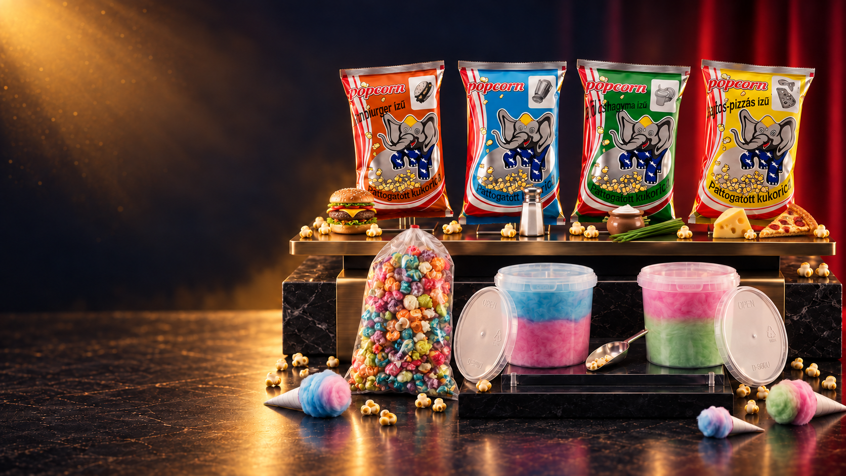 Pega Pop: öt popcornváltozat és két dobozos vattacukor